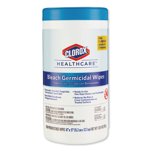 Clorox Healthcare Bleach Germicidal Wipes