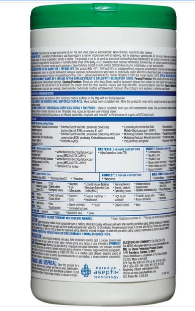 Hydrogen Peroxide Clorox Cleaner Disinfecting Wipes 6 can/cs - Central ...