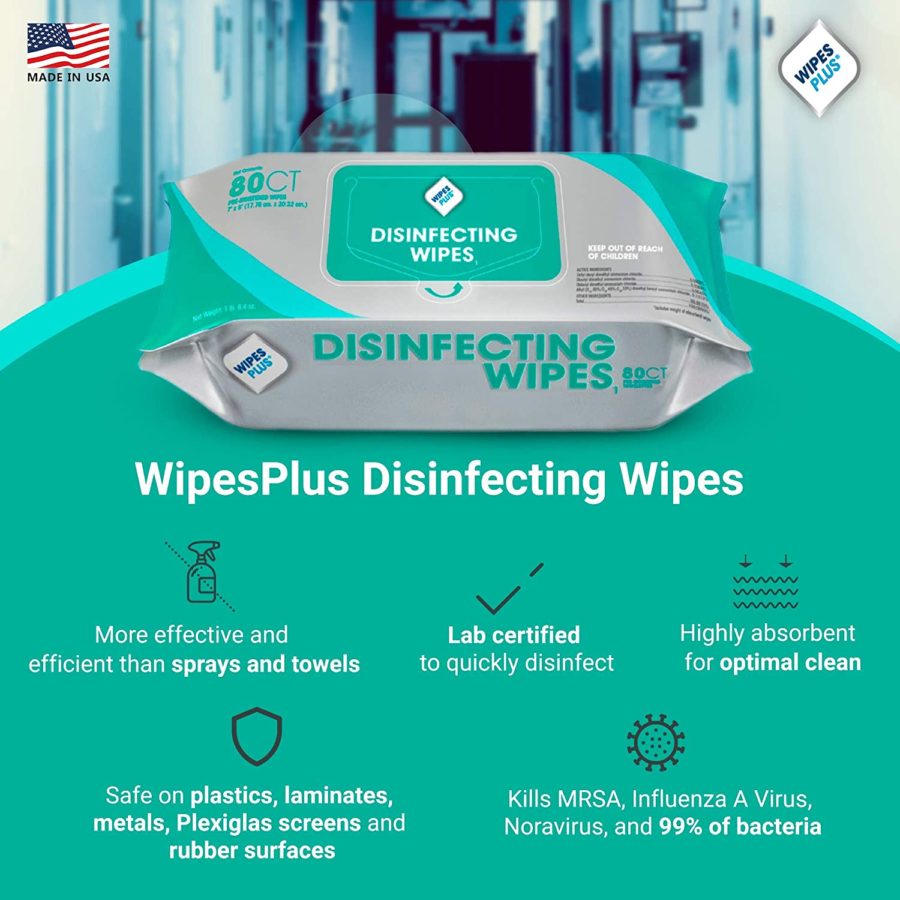 12 80ct/CS Disinfecting Wipes WipesPlus - Image 2