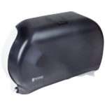 San Jamar R4000TBK Twin Classic 9" Double Roll Jumbo Toilet Tissue Dispenser - Black Pearl