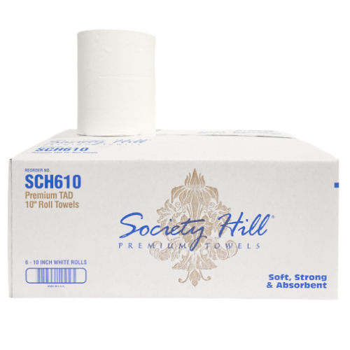 Society Hill SCH610M 10″ Hardwound Roll Towels – Case of 6
